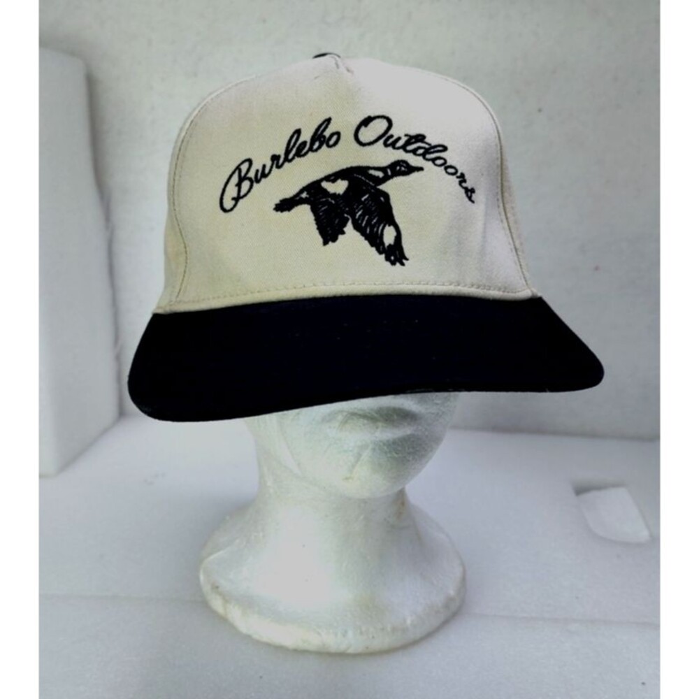 Burlebo Outdoors Cap Snapback Beige Black Duck Hunting Sz OS Baseball Adjustable